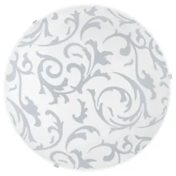 Plafon de Teto com Vidro Branco Acetinado e Detalhes Florais SCALEA 1 EGLO 90043