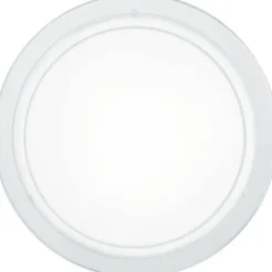 Plafon de Teto em Metal Branco com Tampa de Vidro PLANET 1 EGLO 83153