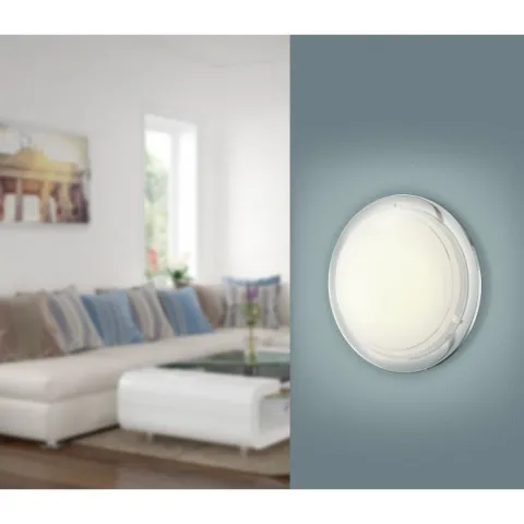 Plafon de Teto Redondo com Vidro Branco PLANET 1 EGLO 83155