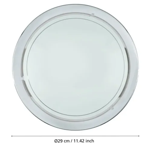 Plafon de Teto Redondo com Vidro Branco PLANET 1 EGLO 83155
