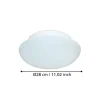 Plafon de Teto Redondo em Metal Branco e Vidro Opalino ELLA EGLO 81636