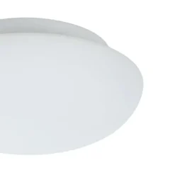 Plafon de Teto Redondo em Metal Branco e Vidro Opalino ELLA EGLO 81636