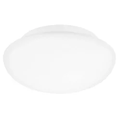 Plafon de Teto Redondo em Metal Branco e Vidro Opalino ELLA EGLO 81636