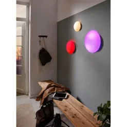 Plafon de Teto Redondo em Metal Branco com Vidro Opalino ELLA EGLO 83404