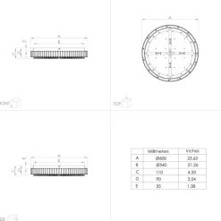 Plafon Eglo Balparda 39747 cromado Ø605