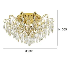 Plafon Eglo Fenoullet 1 Dourado 39602 Ø600mm