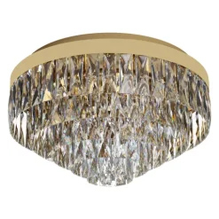 Plafon Eglo Valparaiso Ø480mm 39457 Dourado Cristais