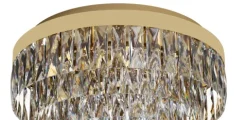 Plafon Eglo Valparaiso Ø480mm 39457 Dourado Cristais