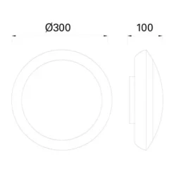 Plafon Forlight Ford Round Branco PX-1801-BLA
