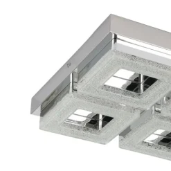 Plafon LED com Cristais Transparente e Metal Cromado FRADELO EGLO 95657
