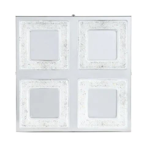 Plafon LED com Cristais Transparente e Metal Cromado FRADELO EGLO 95657