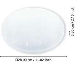 Plafon LED com Difusor Redondo Branco e Suporte Metálico FRANIA-S EGLO 900619