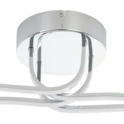 Plafon LED com Quatro Perfis Curvados em Metal Cromado RONCADE EGLO 31996