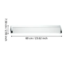 Plafon LED de Parede Metal Cromado com Luz Branca Neutra GITA 2 EGLO 94713