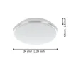 Plafon LED de Teto com Proteção IP44 Branco e Cromado PINETTO EGLO 900365