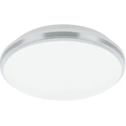 Plafon LED de Teto com Proteção IP44 Branco e Cromado PINETTO EGLO 900365