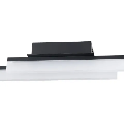 Plafon LED de Teto Preto com Luz Branca Quente PALMITAL EGLO 900844