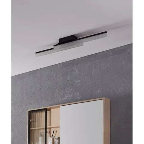 Plafon LED de Teto Preto com Luz Branca Quente PALMITAL EGLO 900844