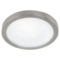 Plafon LED Exterior com Aço Inoxidável e Vidro Branco VENTO 1 EGLO 94121