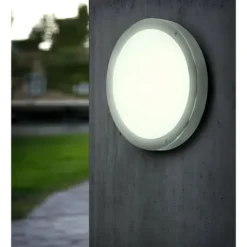 Plafon LED Exterior com Aço Inoxidável e Vidro Branco VENTO 1 EGLO 94121
