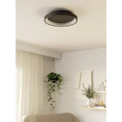Plafon LED Preto Minimalista LORETELLO EGLO 901251