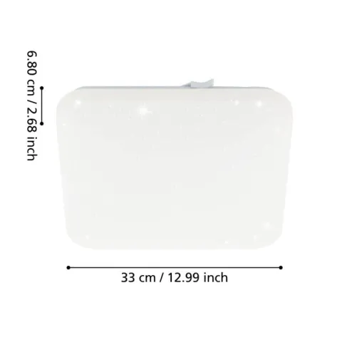 Plafon LED Quadrado Branco 33x33 cm FRANIA-S EGLO 97882