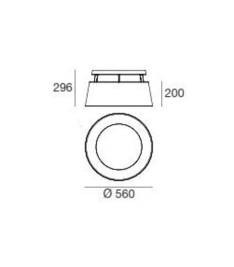 Plafon Oxygen Amarelo LED Ø560mm Stilnovo 8083