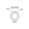Plafon Oxygen Azul LED Ø750mm Stilnovo 8088