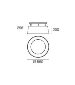 Plafon Oxygen Branco LED Ø560mm Stilnovo 8081