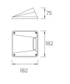 Projector de Chão Exterior Rexel L182mm LEDS C4 55-9741-Z5-CL