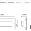 Projector de Parede Exterior de Encastrar Inox Tromilux 2010.100.8OX Aço Inoxidável