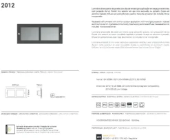 Projector de Parede Exterior de Encastrar Branco Tromilux 2012.100.10X Branco