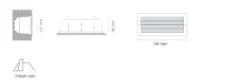 Projector de Parede Exterior de Encastrar Inox Opalino Tromilux 2009.100.8OX Aço Inoxidável