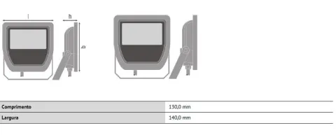 Projector exterior ledvance flood led 20w 2400lm 6500k ip65 preto