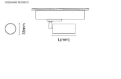 Projetor de Calha Trifásica em Alumínio Tromilux 5068.120.1X2 Branco