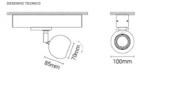 Projetor de Calha Trifásica 230V em Alumínio Tromilux 5082.105.2X2 Cinza