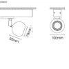 Projetor de Calha Trifásica 230V Orientável em Alumínio Tromilux 5082.100.1X2 Branco