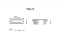 Projetor de Chão de Encastrar Exterior 3000K Tromilux 3063-C 3063.302.8F3 Aço Inoxidável