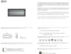 Projetor de Parede Exterior Encastrado Inox Opalino Tromilux 2013.100.8OX Aço Inoxidável