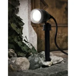 Projetor exterior de plástico preto ajustável NEMA 1 EGLO 93384