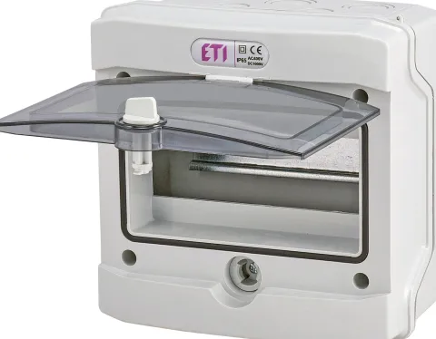 Quadro elétrico de distribuição - 8 MOD. PORTA TRANSPARENTE C/ BARRAMENTO DE NEUTRO E DE TERRA IP65