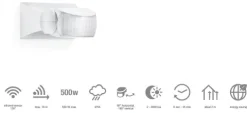 Sensor movimento Steinel IS 1 120º/180º branco IP54