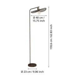 SWABY Candeeiro de Pé EGLO - Design em Bronze Escovado 44127