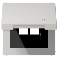 Tampa basculante com símbolo LAN cinzento claro LS JUNG LS990BFKLLANLG