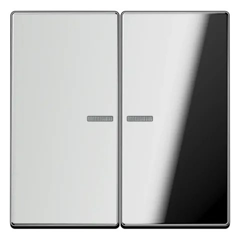 Tecla Duplo com Visor Cromado Brilhante Série LS JUNG GCR2995KO5