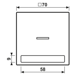 Tecla simples com campo de inscrição e visor cinzento claro LS JUNG LS990NAKO5LG