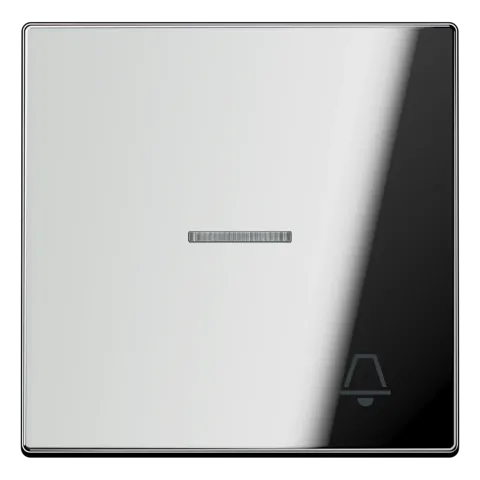 Tecla simples com símbolo campainha e visor cromado brilhante Série LS JUNG GCR2990KO5K