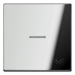 Tecla simples com símbolo luz e visor cromado brilhante Série LS JUNG GCR2990KO5L