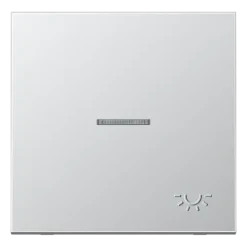 Tecla simples com símbolo luz tátil e visor alumínio LS JUNG AL2990KO5LP