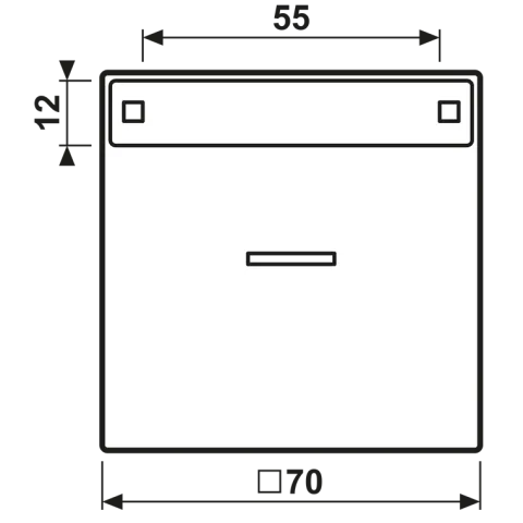 Tecla simples com visor e campo de inscrição aço Série LS JUNG ES2990NAKO5